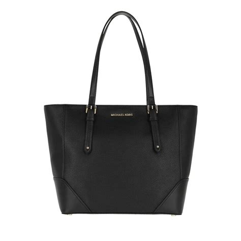 Michael Kors Aria Large Tote Black One Size: Handbags: 